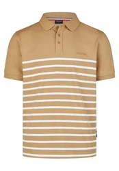 HECHTER PARIS Poloshirt mit HECHTER-Logo Braun/Beige