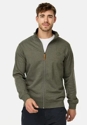 Indicode Sweatjacke INYanic Khaki/Dunkelgrün/Braun