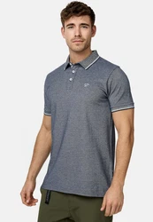 Indicode T-Shirt INSan Jose Grau/Dunkelblau/Blau/Hellblau