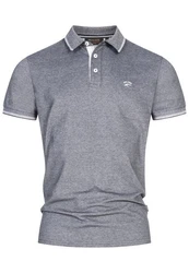 Indicode T-Shirt INSan Jose Grau/Dunkelblau/Blau/Hellblau