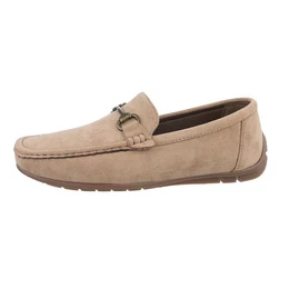 Herren Mokassins Freizeit Slipper (86018905) Flach Slipper in Hellbraun