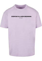Merchcode T-Shirt Hope Heavy Oversize Tee Lila/Rosa