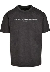 Merchcode T-Shirt Hope Heavy Oversize Tee Dunkelgrau/Schwarz/Hellgrau