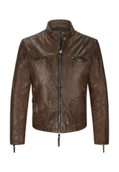 Milestone Lederjacke MSFidelio Braun/Dunkelbraun/Grau