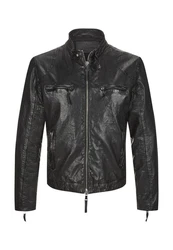 Milestone Lederjacke MSFidelio Grau/Dunkelgrau/Schwarz