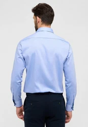 Eterna Langarmhemd MODERN FIT NON IRON Hellblau/Dunkelblau