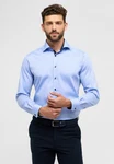 Eterna Langarmhemd MODERN FIT NON IRON Hellblau/Dunkelblau