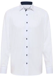 Eterna Langarmhemd MODERN FIT NON IRON Weiß/Dunkelblau/Schwarz/Creme