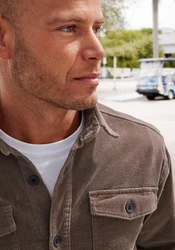 John Devin Hemdjacke Khaki/Dunkelgrün/Braun/Dunkelbraun/Grau