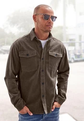 John Devin Hemdjacke Khaki/Dunkelgrün/Braun/Dunkelbraun/Grau