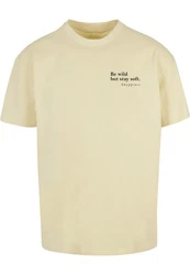 Merchcode T-Shirt Happines Heavy Oversize Tee Khaki/Beige/Gelb/Gold