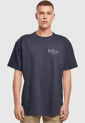 Merchcode T-Shirt Happines Heavy Oversize Tee Dunkelblau/Blau/Hellblau