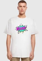 Merchcode Herren BOOM Comic Tee Braun/Weiß/Rosa/Schwarz