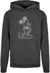 ABSOLUTE CULT Kapuzensweatshirt Herren Mickey Mouse - Sketch Kick Dunkelgrau/Hellgrau/Grau