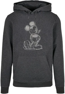 ABSOLUTE CULT Kapuzensweatshirt Herren Mickey Mouse - Sketch Kick Dunkelgrau/Hellgrau/Grau
