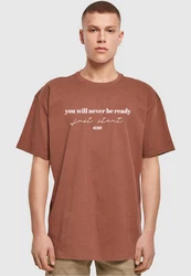 Merchcode T-Shirt Just Start Heavy Oversize Tee Braun/Rot/Dunkelrot