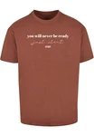 Merchcode T-Shirt Just Start Heavy Oversize Tee Braun/Rot/Dunkelrot