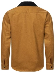Rock Creek Flanellhemd mit Teddyfell-Kragen Braun/Beige/Orange