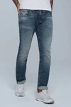 CAMP DAVID Regular-fit Jeans Mnztasche mit Ziernaht Blau/Grau