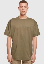 Merchcode T-Shirt Happines Heavy Oversize Tee Dunkelgrün/Khaki