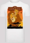 F4NT4STIC T-Shirt Knig der Lwen Simba und Mufasa Weiß/Grau/Creme