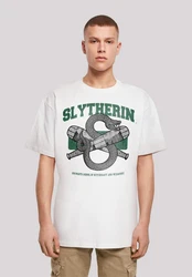 F4NT4STIC Kurzarmshirt Harry Potter Slytherin Heavy Oversize Tee Grün/Dunkelgrün/Grau/Lila/Weiß