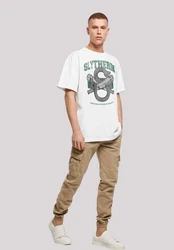 F4NT4STIC Kurzarmshirt Harry Potter Slytherin Heavy Oversize Tee Grün/Dunkelgrün/Grau/Lila/Weiß