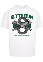 F4NT4STIC Kurzarmshirt Harry Potter Slytherin Heavy Oversize Tee Grün/Dunkelgrün/Grau/Lila/Weiß
