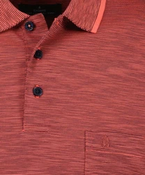 RAGMAN T-Shirt Ragman He.Polo Polo Rot/Braun/Dunkelrot