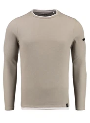 Key Largo Oberteil 'STEFANO' Khaki/Beige/Schwarz/Braun