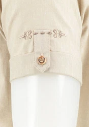 OS-Trachten Trachtenhemd Flino Khaki/Beige