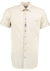 OS-Trachten Trachtenhemd Flino Khaki/Beige