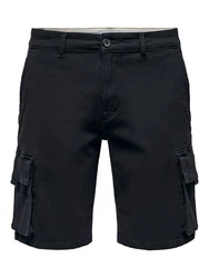 Only & Sons Cargohose Cargoshorts schwarz