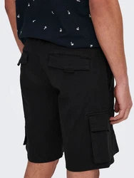 Only & Sons Cargohose Cargoshorts schwarz