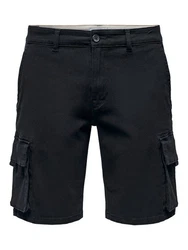 Only & Sons Cargohose Cargoshorts schwarz