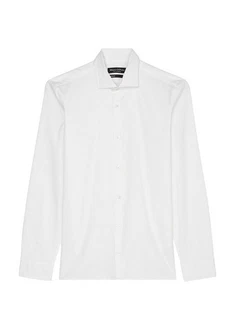 Marc O'Polo Langarmhemd Weiß/Creme