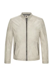 Milestone Bikerjacke Lederjacke MSLacona Khaki/Beige/Braun