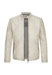 Milestone Bikerjacke Lederjacke MSLacona Khaki/Beige/Braun