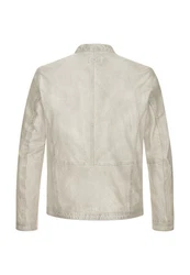 Milestone Bikerjacke Lederjacke MSLacona Khaki/Beige/Braun