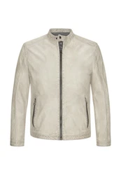 Milestone Bikerjacke Lederjacke MSLacona Khaki/Beige/Braun