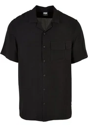 Langarmhemd Herren Viscose Camp Shirt (1-tlg)