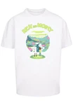 F4NT4STIC Kurzarmshirt Herren Rick and Morty with Heavy Oversize Tee Türkis/Weiß
