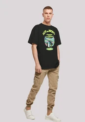 F4NT4STIC Kurzarmshirt Herren Rick and Morty with Heavy Oversize Tee Schwarz/Dunkelrot