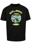 F4NT4STIC Kurzarmshirt Herren Rick and Morty with Heavy Oversize Tee Schwarz/Dunkelrot
