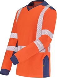 Cepovett T-Shirt Langarm-Shirt Fluo Safe Xp Orange