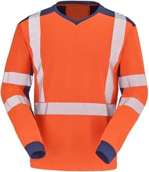 Cepovett T-Shirt Langarm-Shirt Fluo Safe Xp Orange