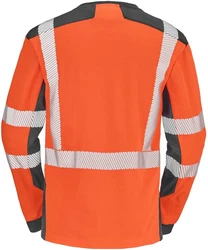 Cepovett T-Shirt Langarm-Shirt Fluo Safe Xp Orange