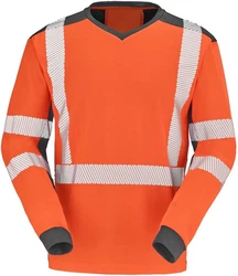 Cepovett T-Shirt Langarm-Shirt Fluo Safe Xp Orange