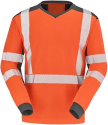 Cepovett T-Shirt Langarm-Shirt Fluo Safe Xp Orange