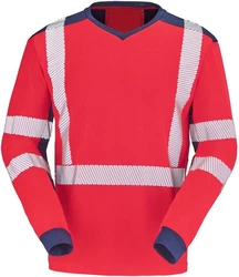 Cepovett T-Shirt Langarm-Shirt Fluo Safe Xp Rot